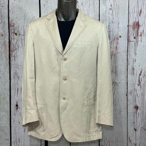 ERMENEGILDO ZEGNA linen/cotton blend Men’s Sport coat in size XXL 56 GUC - Picture 1 of 15